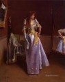 Listo para el baile de la dama del pintor belga Alfred Stevens